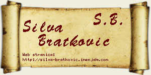Silva Bratković vizit kartica